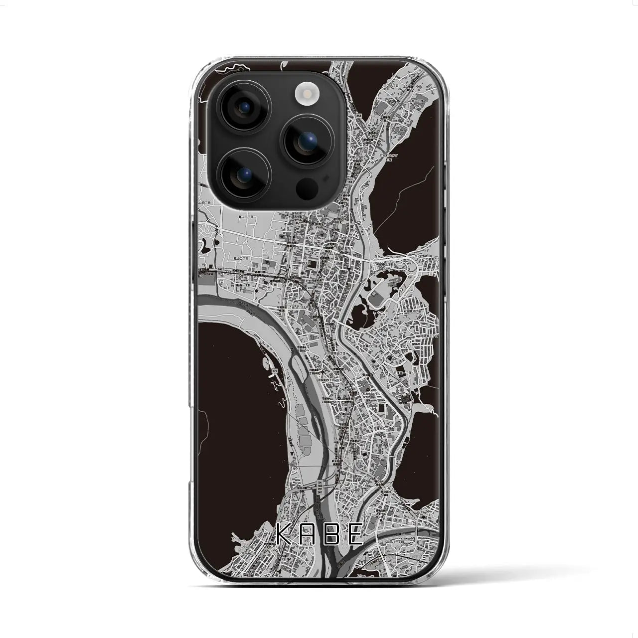 【可部(広島県)】地図柄iPhoneケース(クリアタイプ)