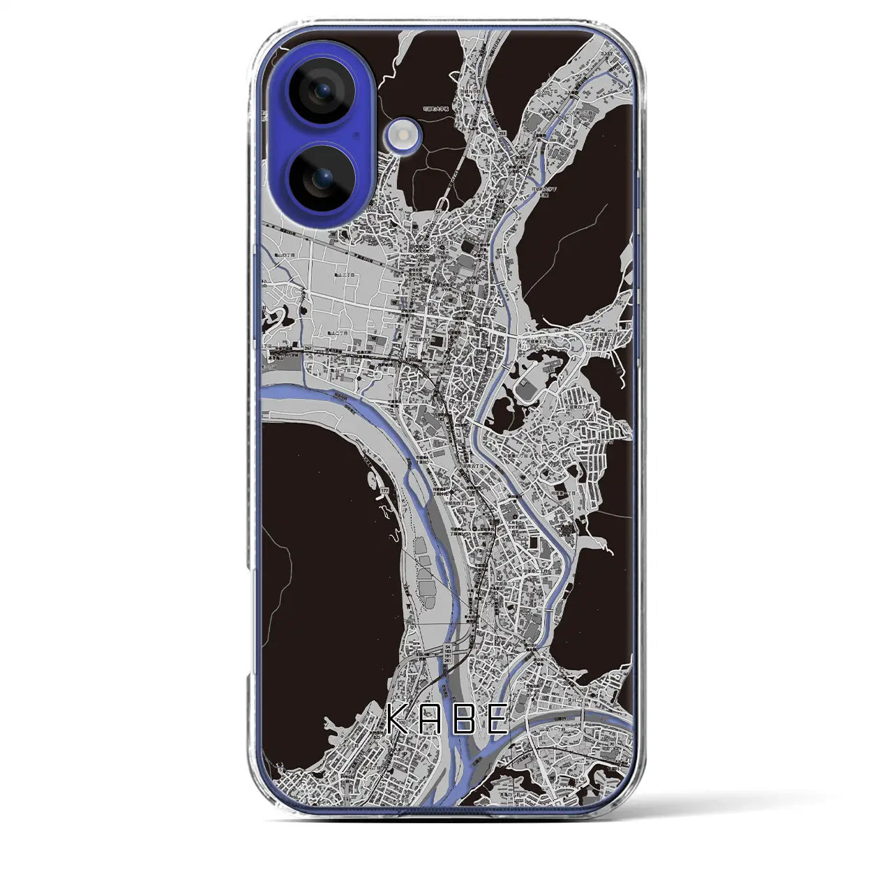 【可部(広島県)】地図柄iPhoneケース(クリアタイプ)