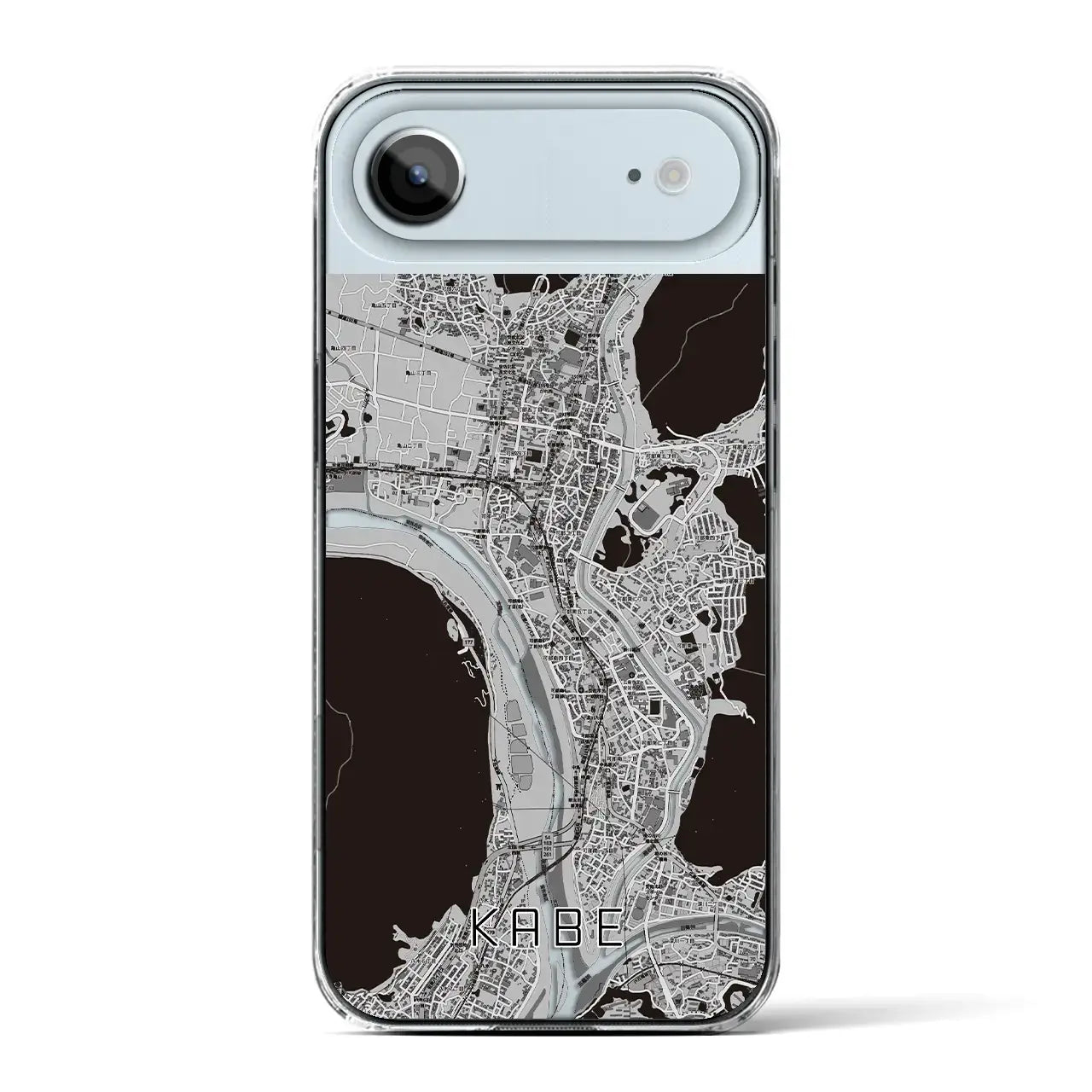 【可部(広島県)】地図柄iPhoneケース(クリアタイプ)