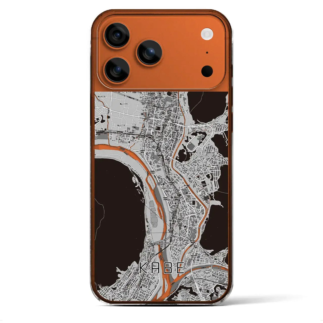 【可部(広島県)】地図柄iPhoneケース(クリアタイプ)