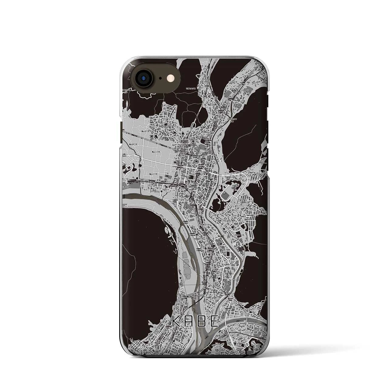 【可部(広島県)】地図柄iPhoneケース(クリアタイプ)