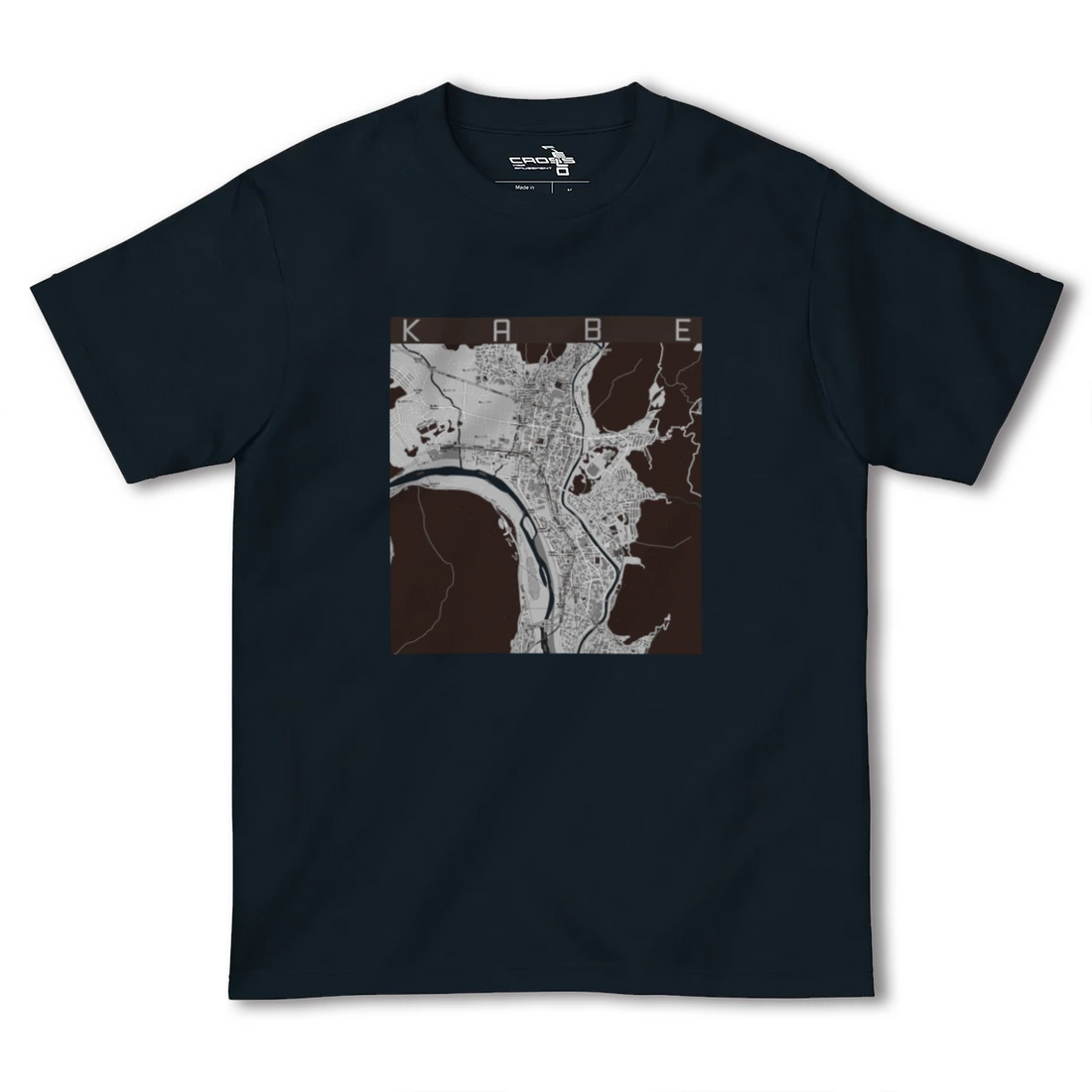 【可部(広島県)】地図柄ヘビーウェイトTシャツ