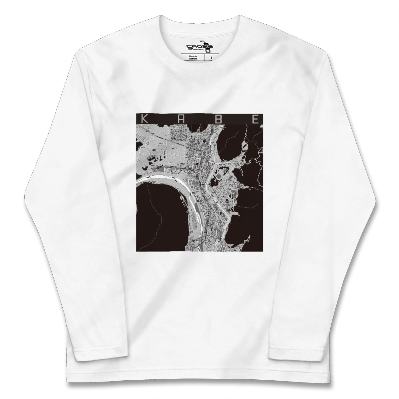 【可部(広島県)】地図柄ロングスリーブTシャツ