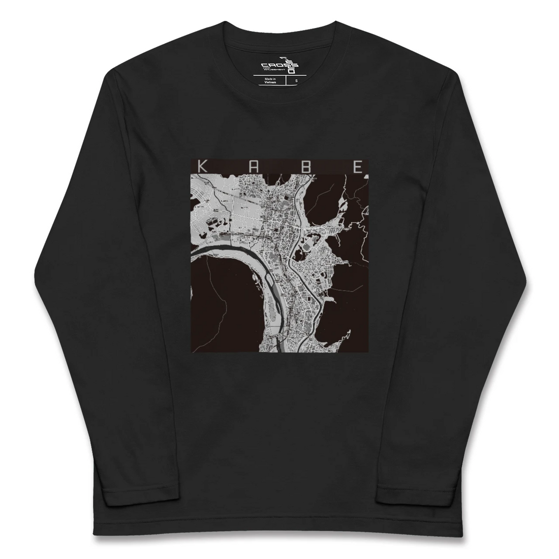 【可部(広島県)】地図柄ロングスリーブTシャツ