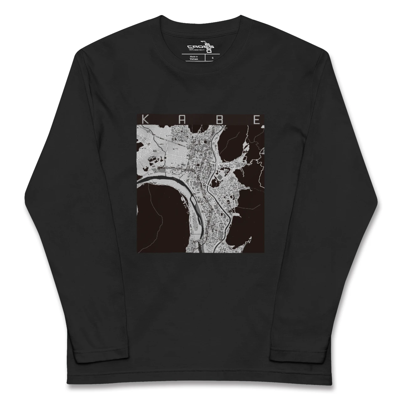 【可部(広島県)】地図柄ロングスリーブTシャツ