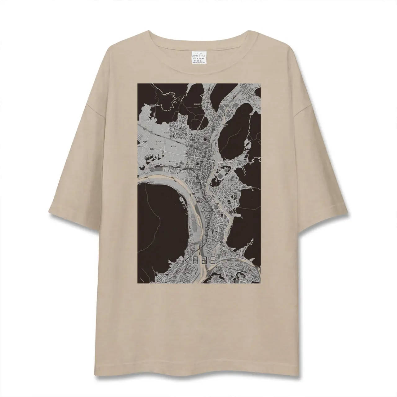 【可部(広島県)】地図柄ビッグシルエットTシャツ