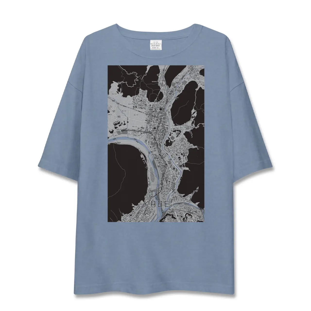 【可部(広島県)】地図柄ビッグシルエットTシャツ