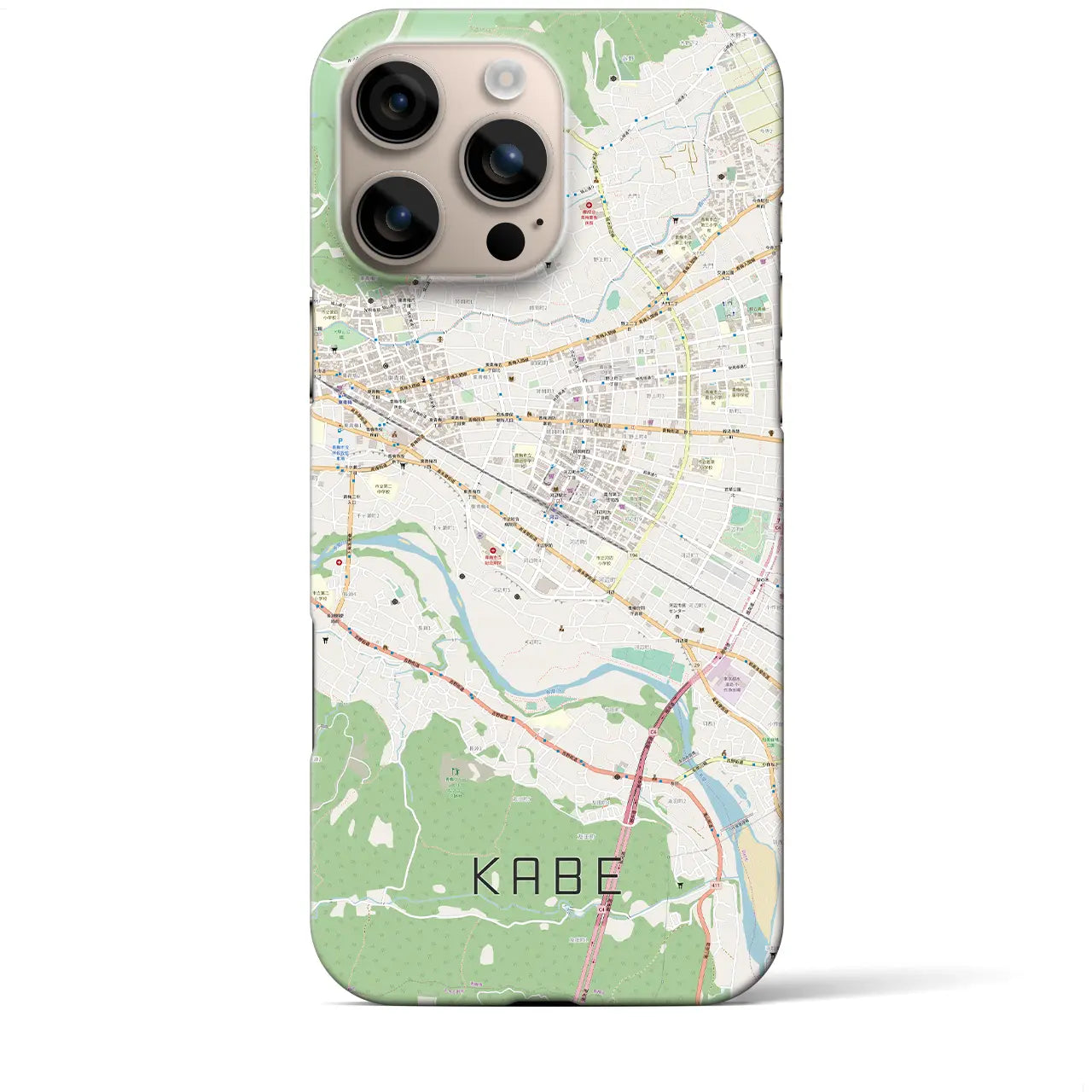 【河辺(東京都)】地図柄iPhoneケース(バックカバータイプ)