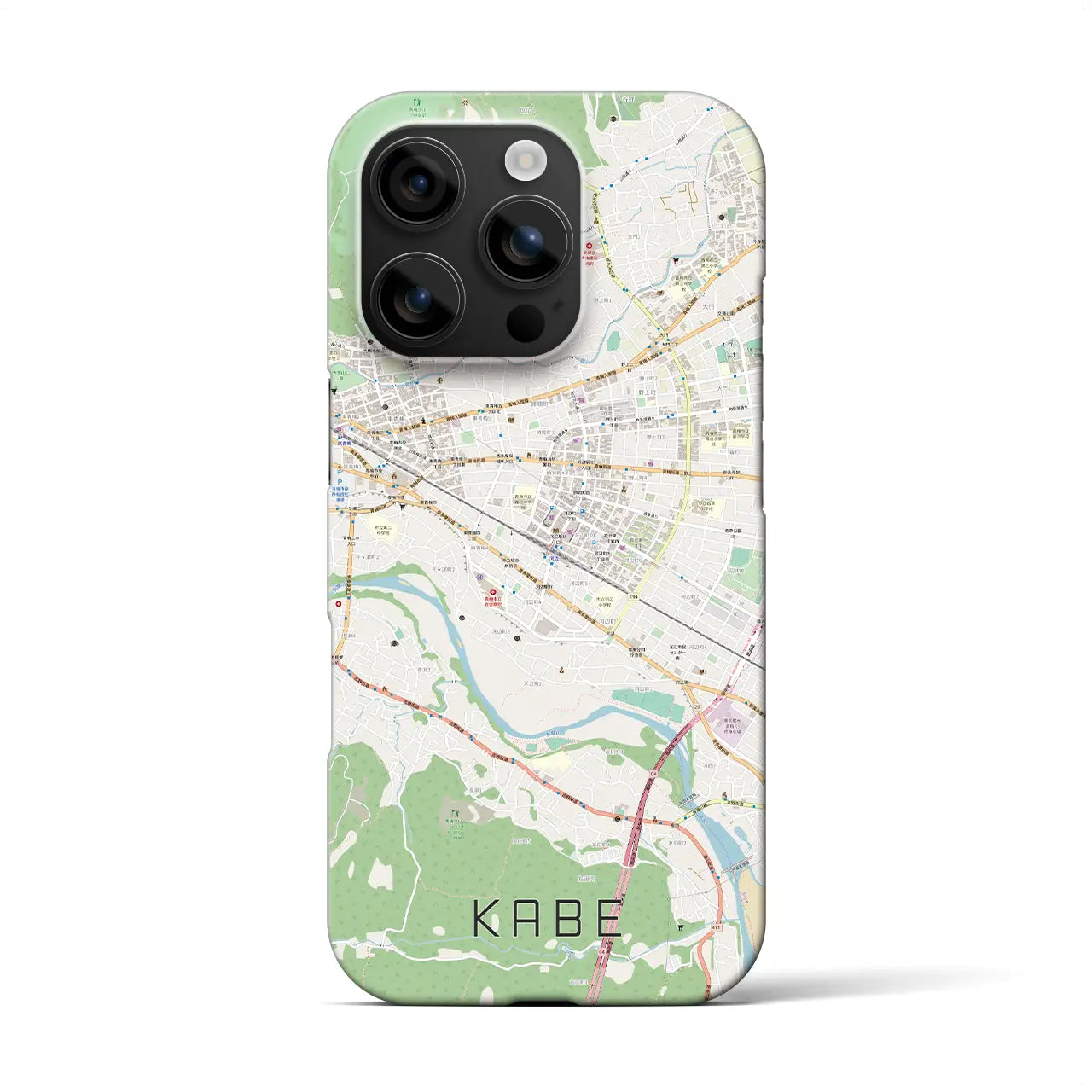 【河辺(東京都)】地図柄iPhoneケース(バックカバータイプ)