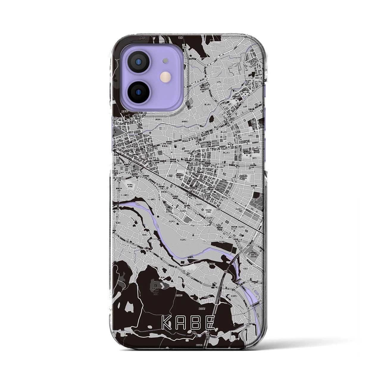 【河辺(東京都)】地図柄iPhoneケース(クリアタイプ)