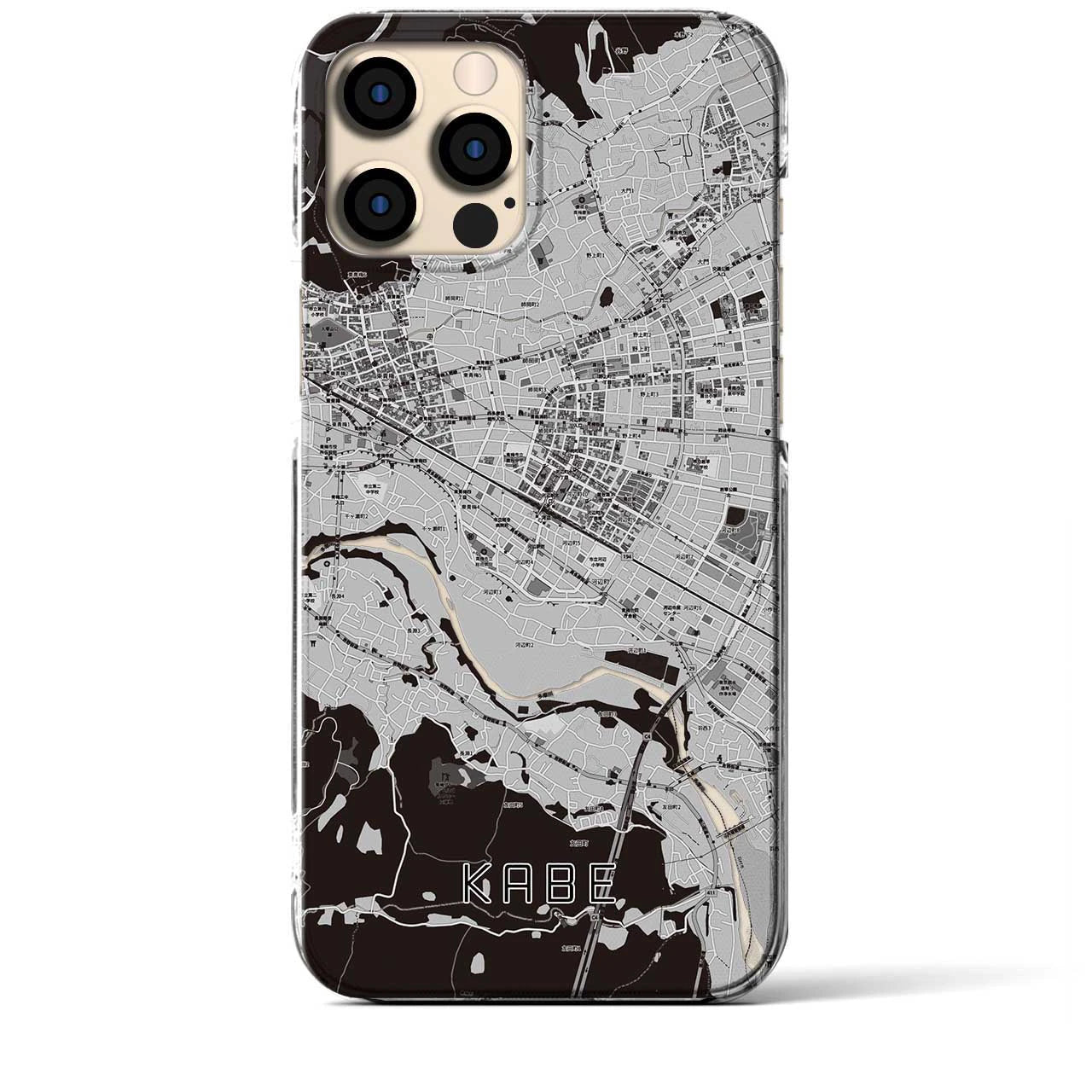 【河辺(東京都)】地図柄iPhoneケース(クリアタイプ)