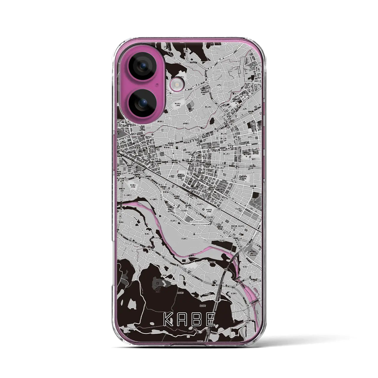 【河辺(東京都)】地図柄iPhoneケース(クリアタイプ)