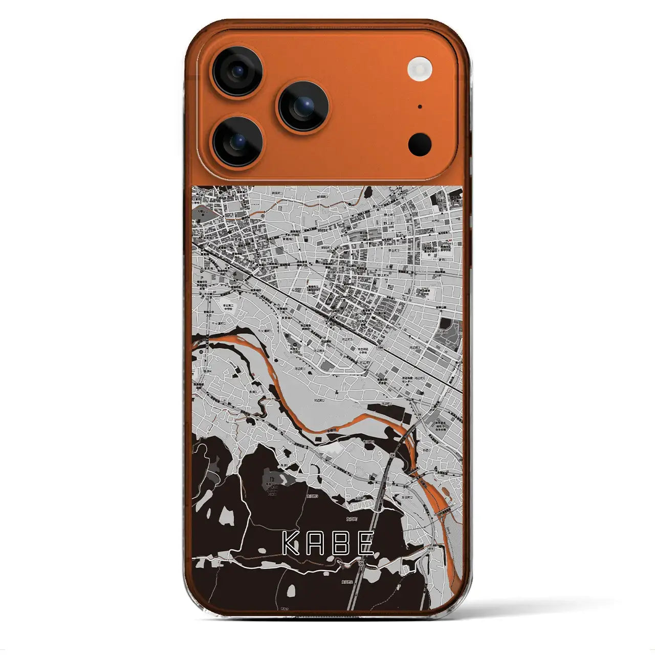 【河辺(東京都)】地図柄iPhoneケース(クリアタイプ)