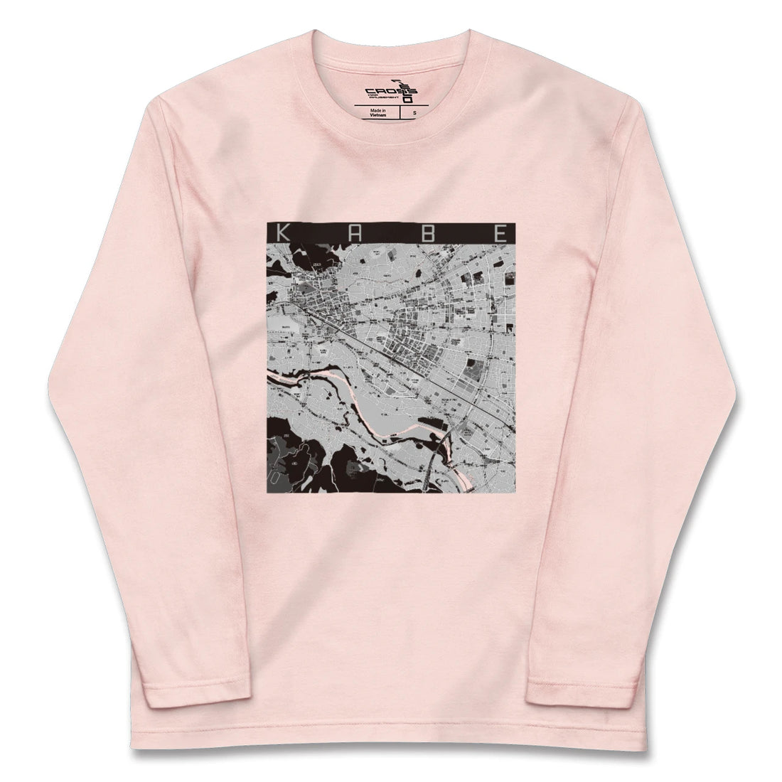 【河辺(東京都)】地図柄ロングスリーブTシャツ