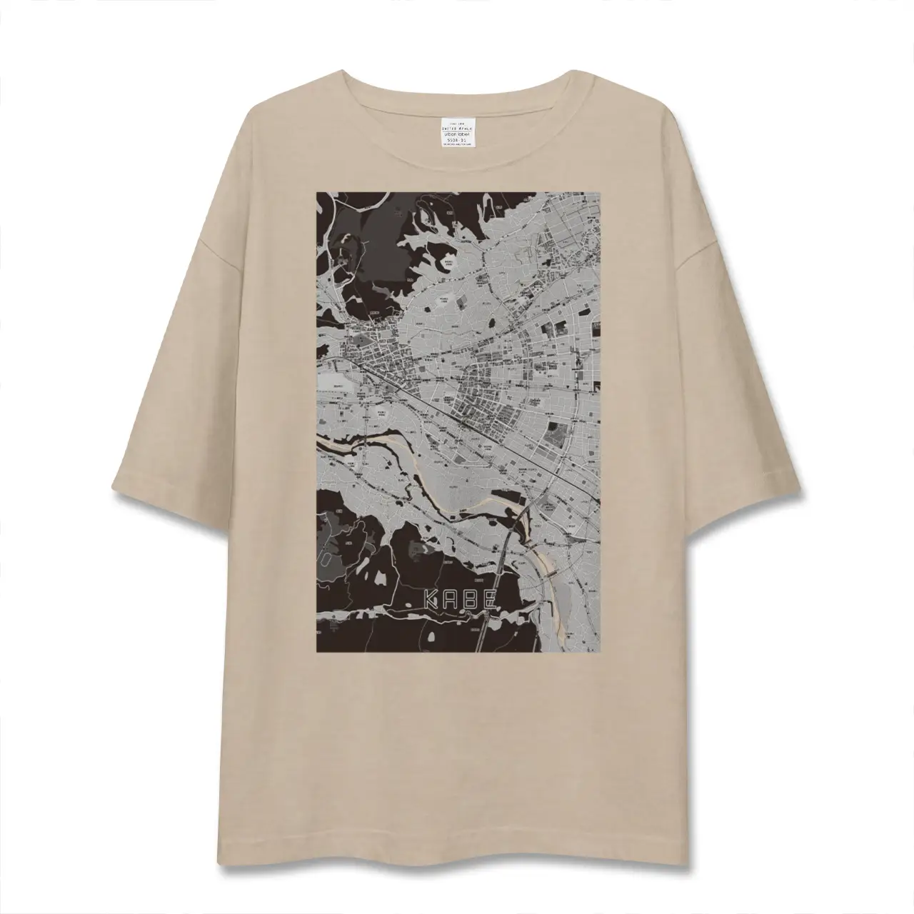 【河辺(東京都)】地図柄ビッグシルエットTシャツ