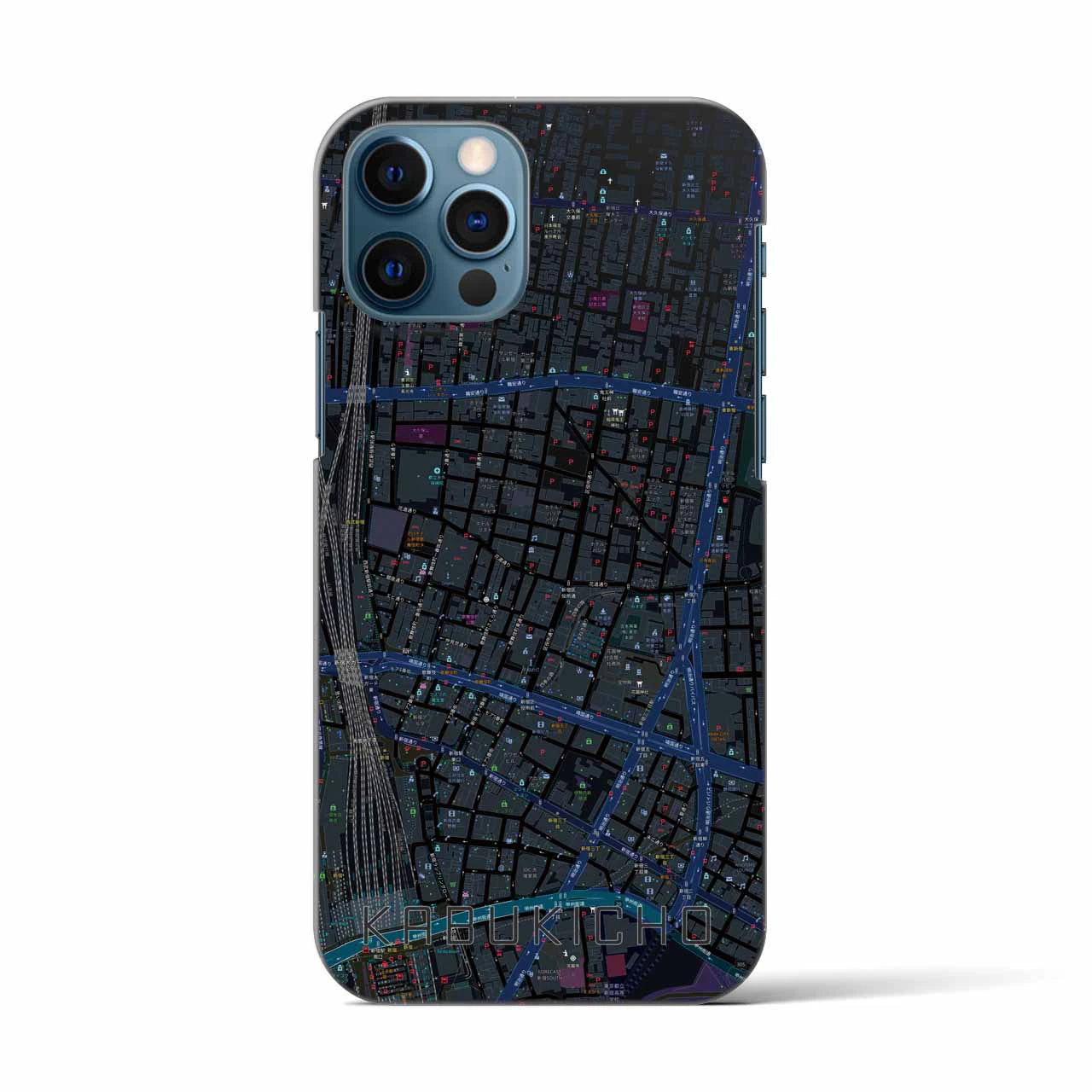 【歌舞伎町(東京都)】地図柄iPhoneケース(バックカバータイプ)