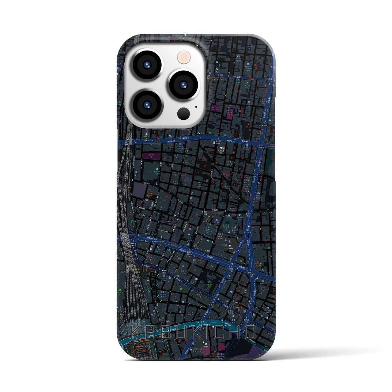 【歌舞伎町(東京都)】地図柄iPhoneケース(バックカバータイプ)