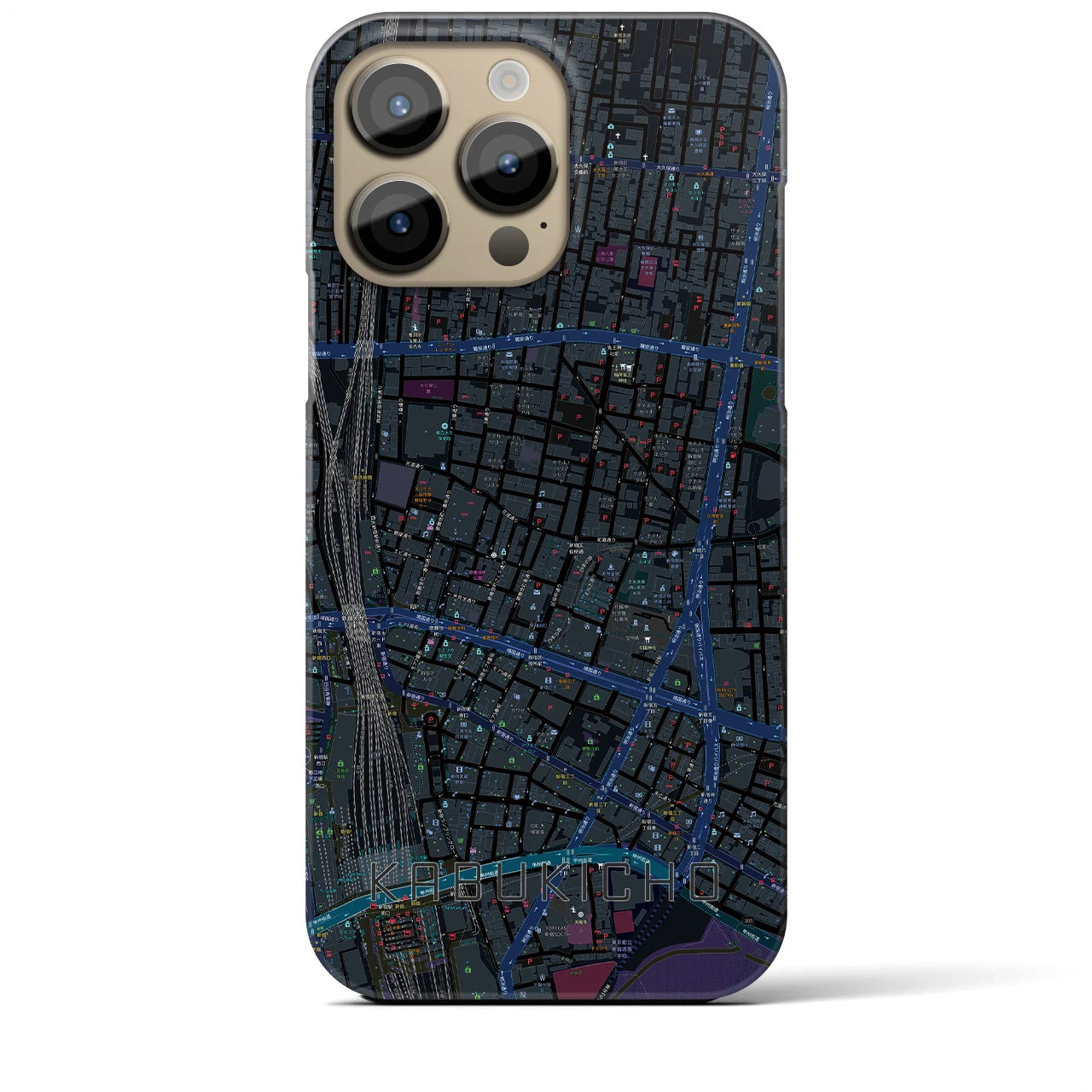 【歌舞伎町(東京都)】地図柄iPhoneケース(バックカバータイプ)