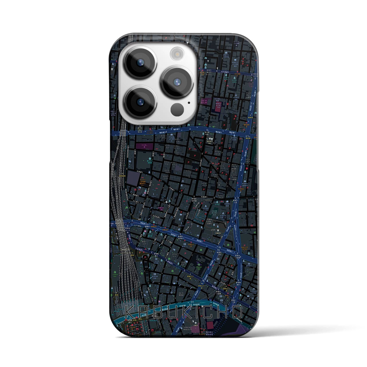 【歌舞伎町(東京都)】地図柄iPhoneケース(バックカバータイプ)
