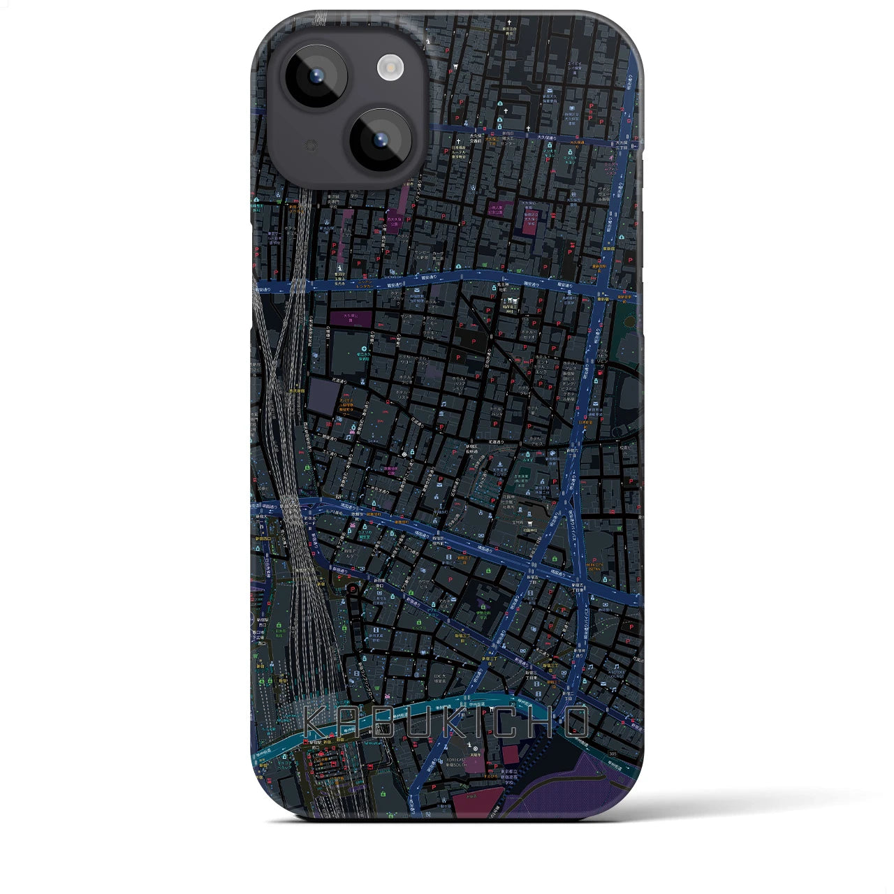 【歌舞伎町(東京都)】地図柄iPhoneケース(バックカバータイプ)