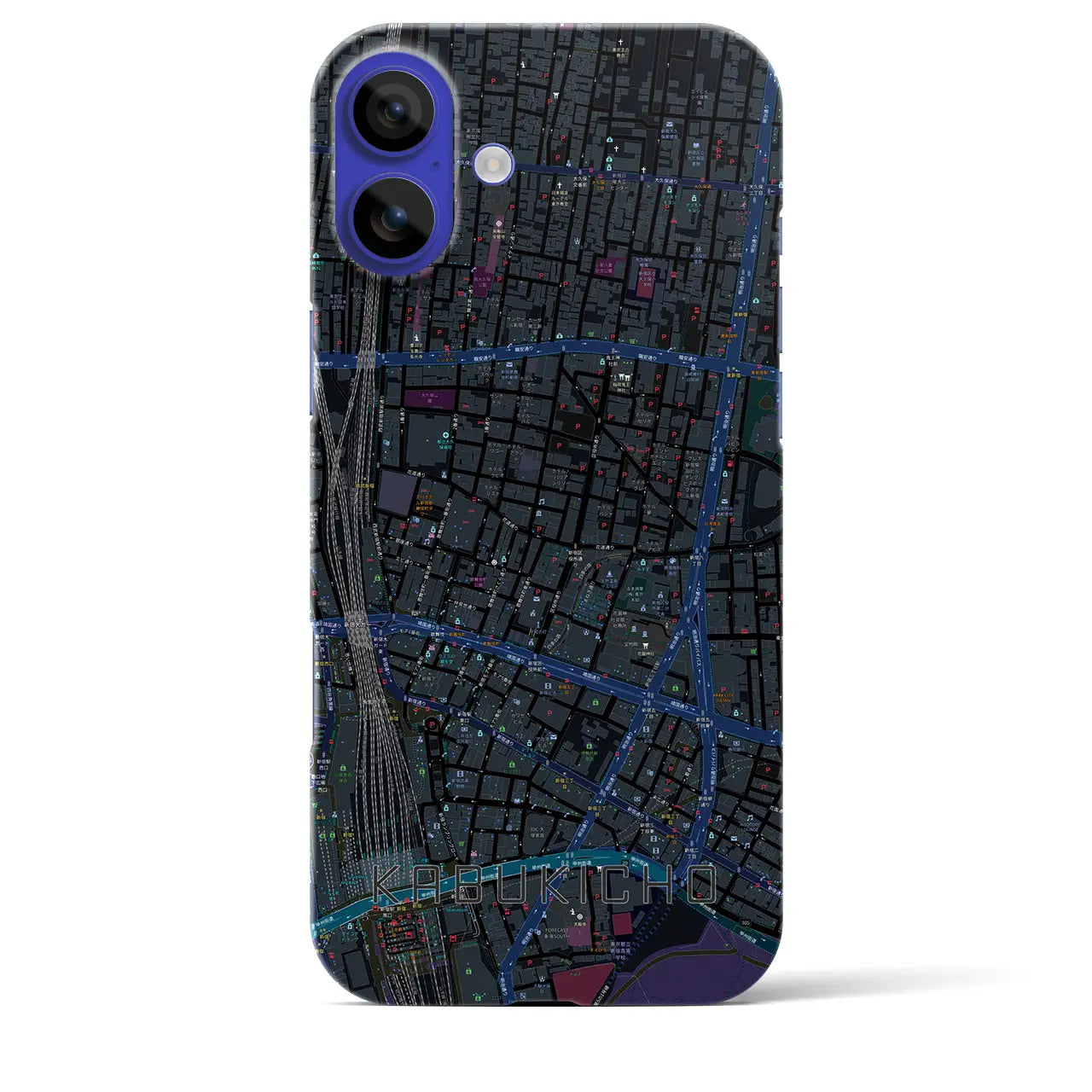 【歌舞伎町(東京都)】地図柄iPhoneケース(バックカバータイプ)