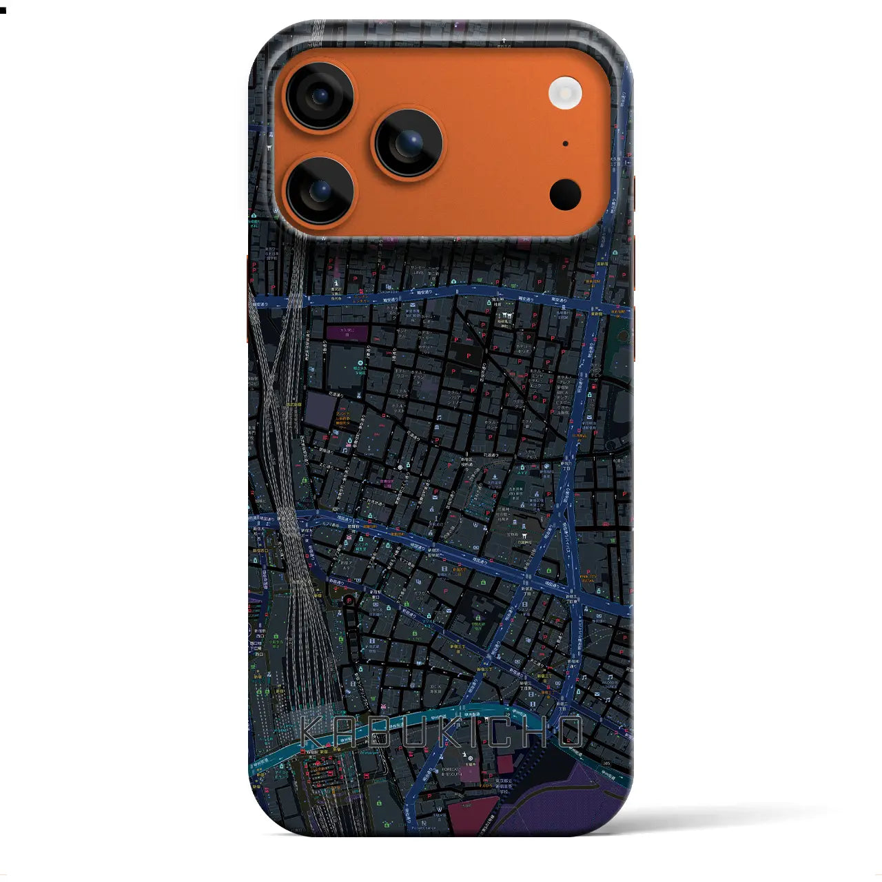【歌舞伎町(東京都)】地図柄iPhoneケース(バックカバータイプ)