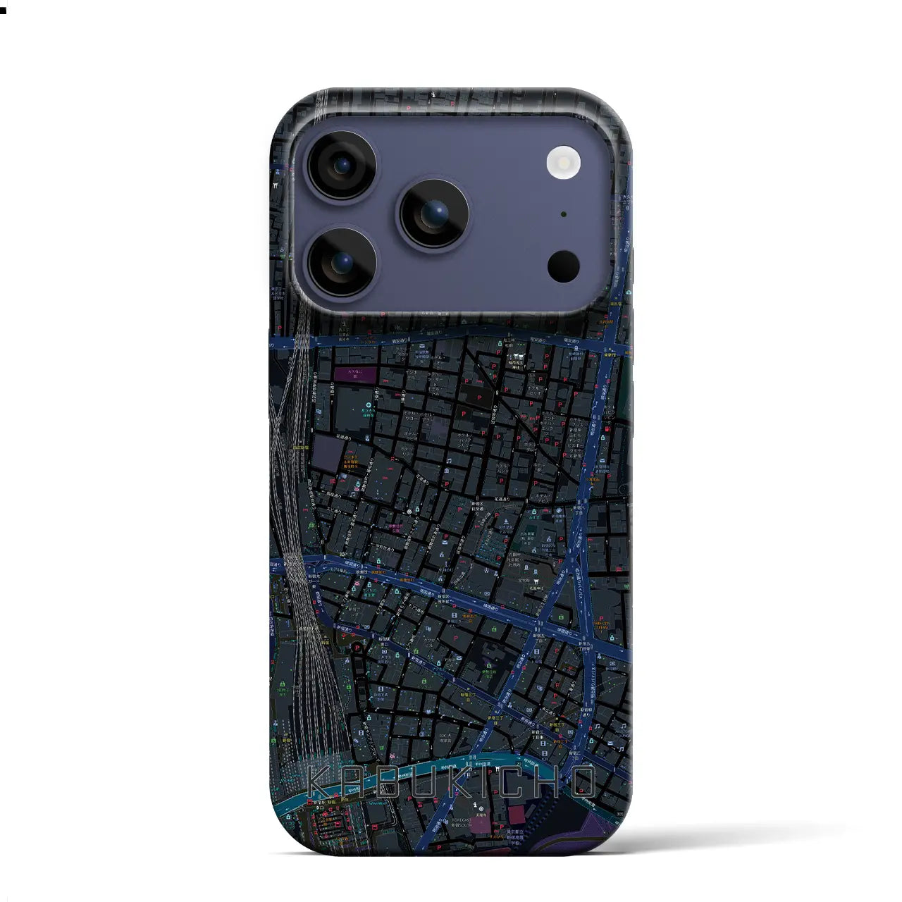 【歌舞伎町(東京都)】地図柄iPhoneケース(バックカバータイプ)