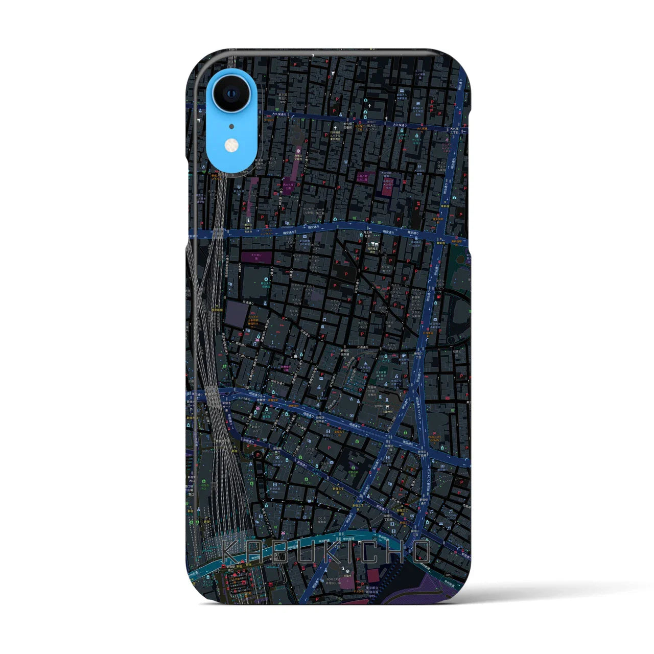 【歌舞伎町(東京都)】地図柄iPhoneケース(バックカバータイプ)