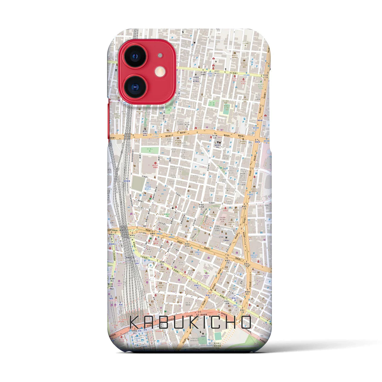 【歌舞伎町(東京都)】地図柄iPhoneケース(バックカバータイプ)