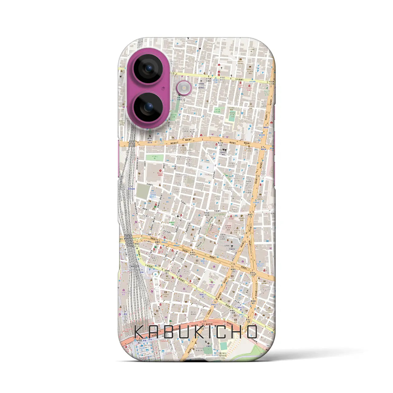 【歌舞伎町(東京都)】地図柄iPhoneケース(バックカバータイプ)