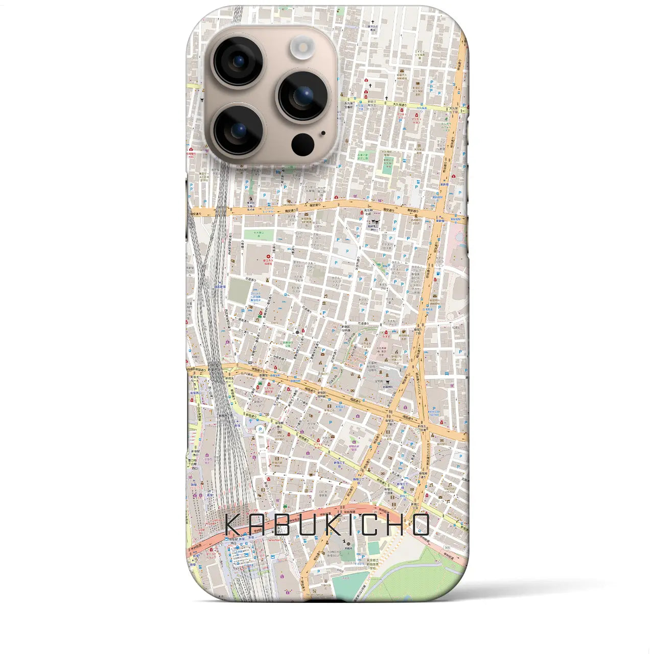 【歌舞伎町(東京都)】地図柄iPhoneケース(バックカバータイプ)