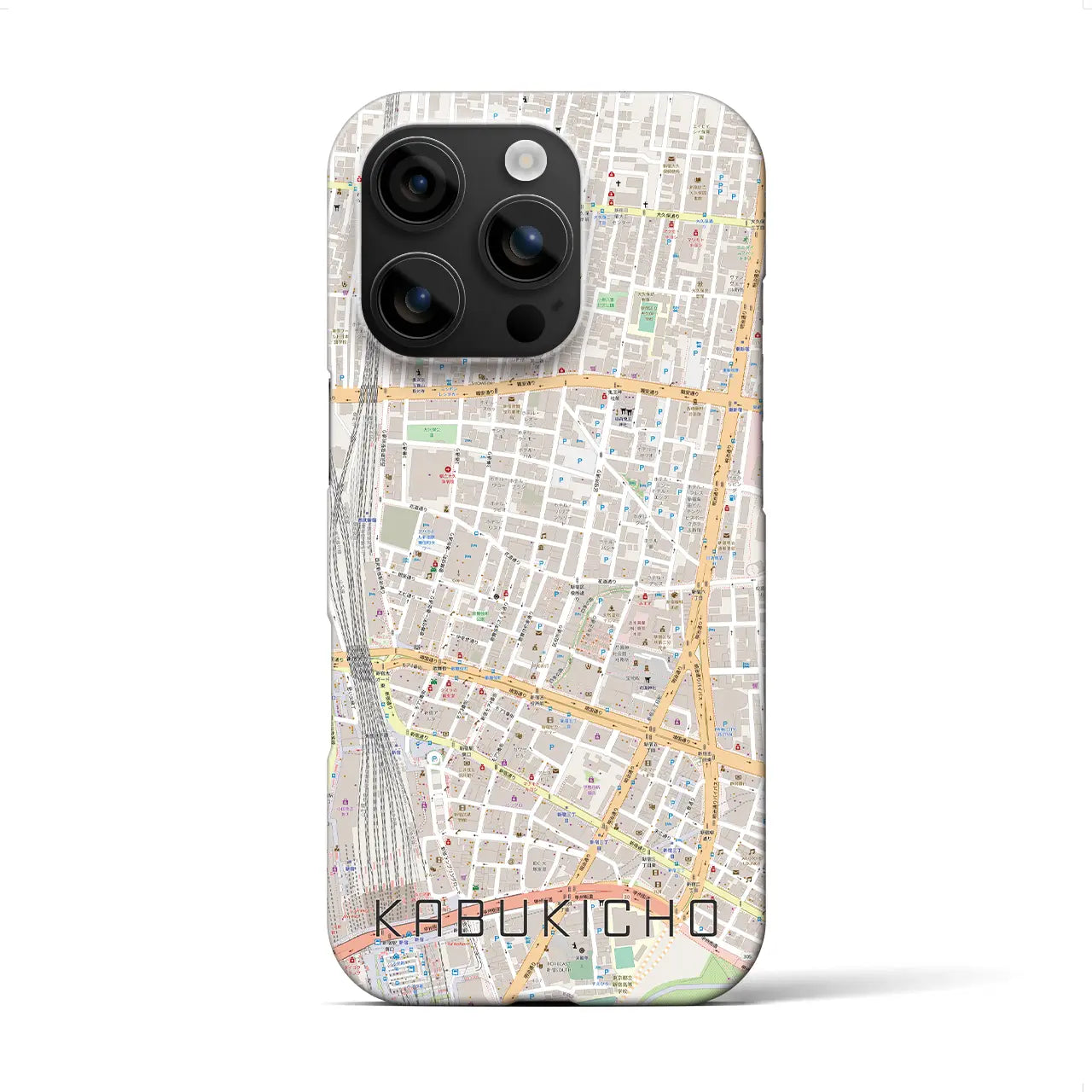 【歌舞伎町(東京都)】地図柄iPhoneケース(バックカバータイプ)