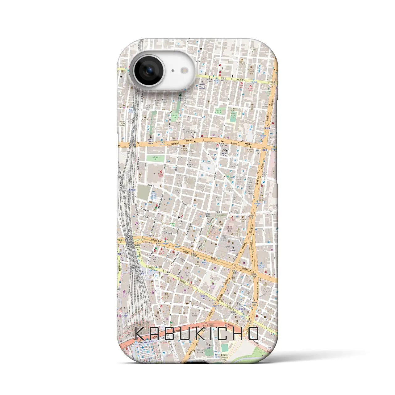 【歌舞伎町(東京都)】地図柄iPhoneケース(バックカバータイプ)