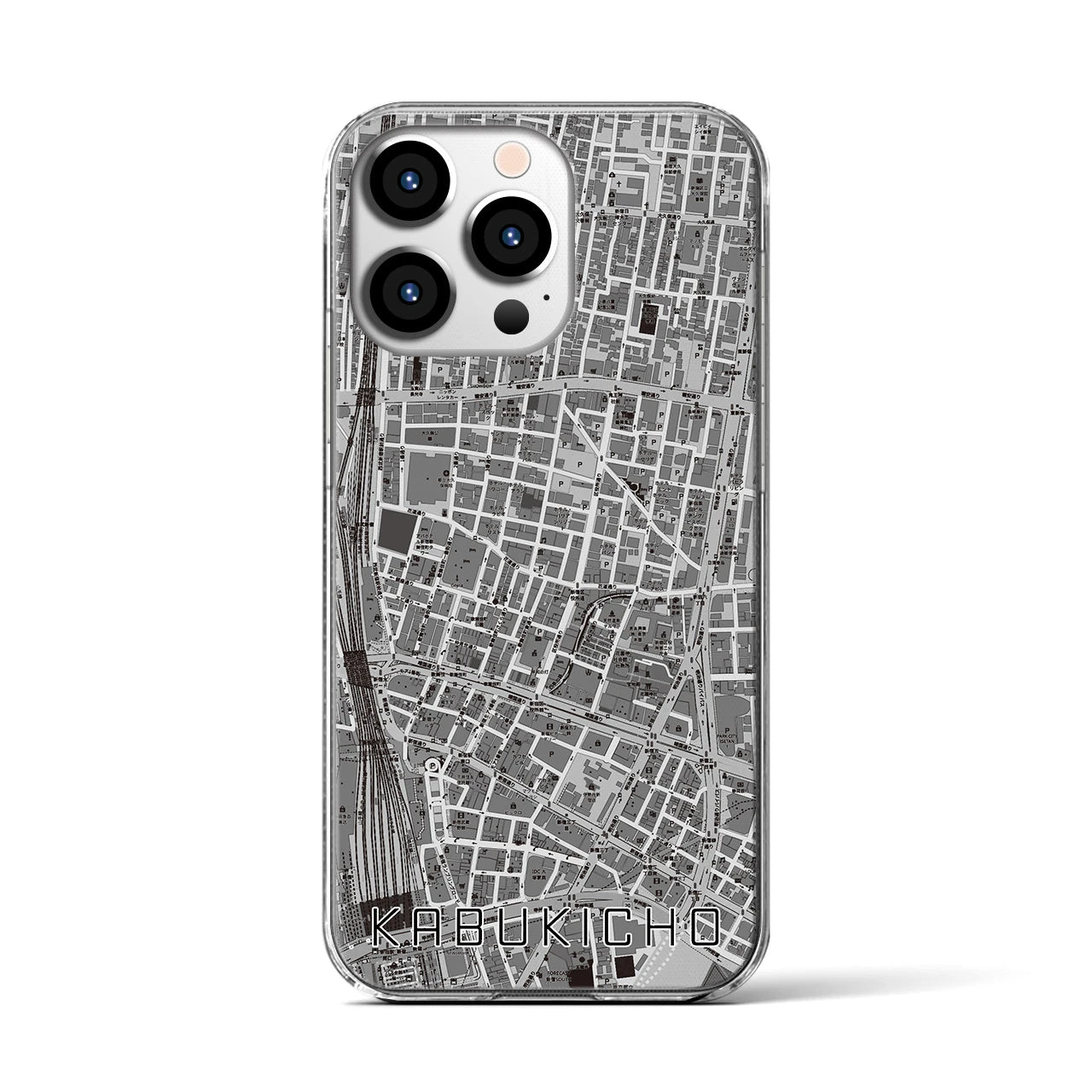 【歌舞伎町(東京都)】地図柄iPhoneケース(クリアタイプ)