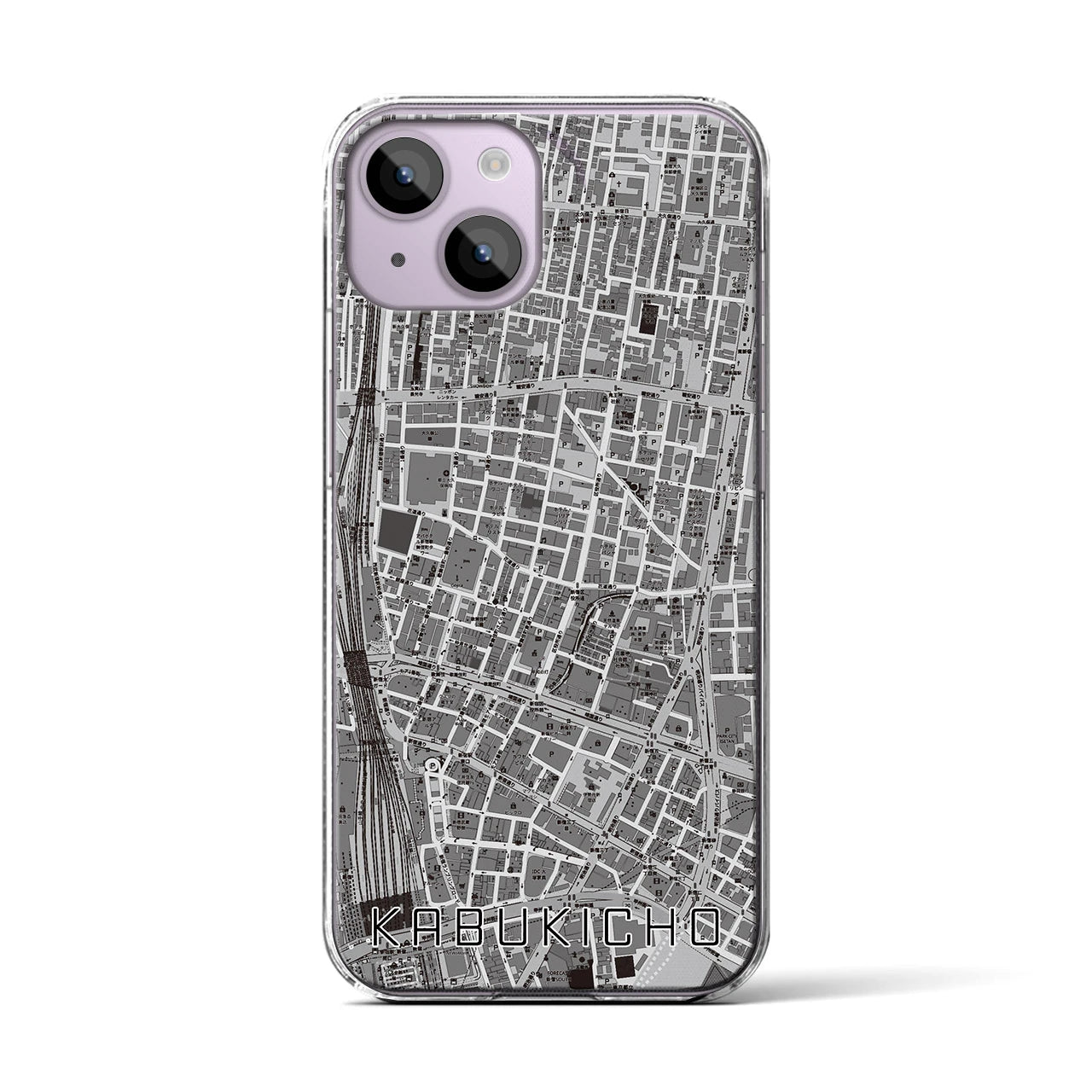 【歌舞伎町(東京都)】地図柄iPhoneケース(クリアタイプ)