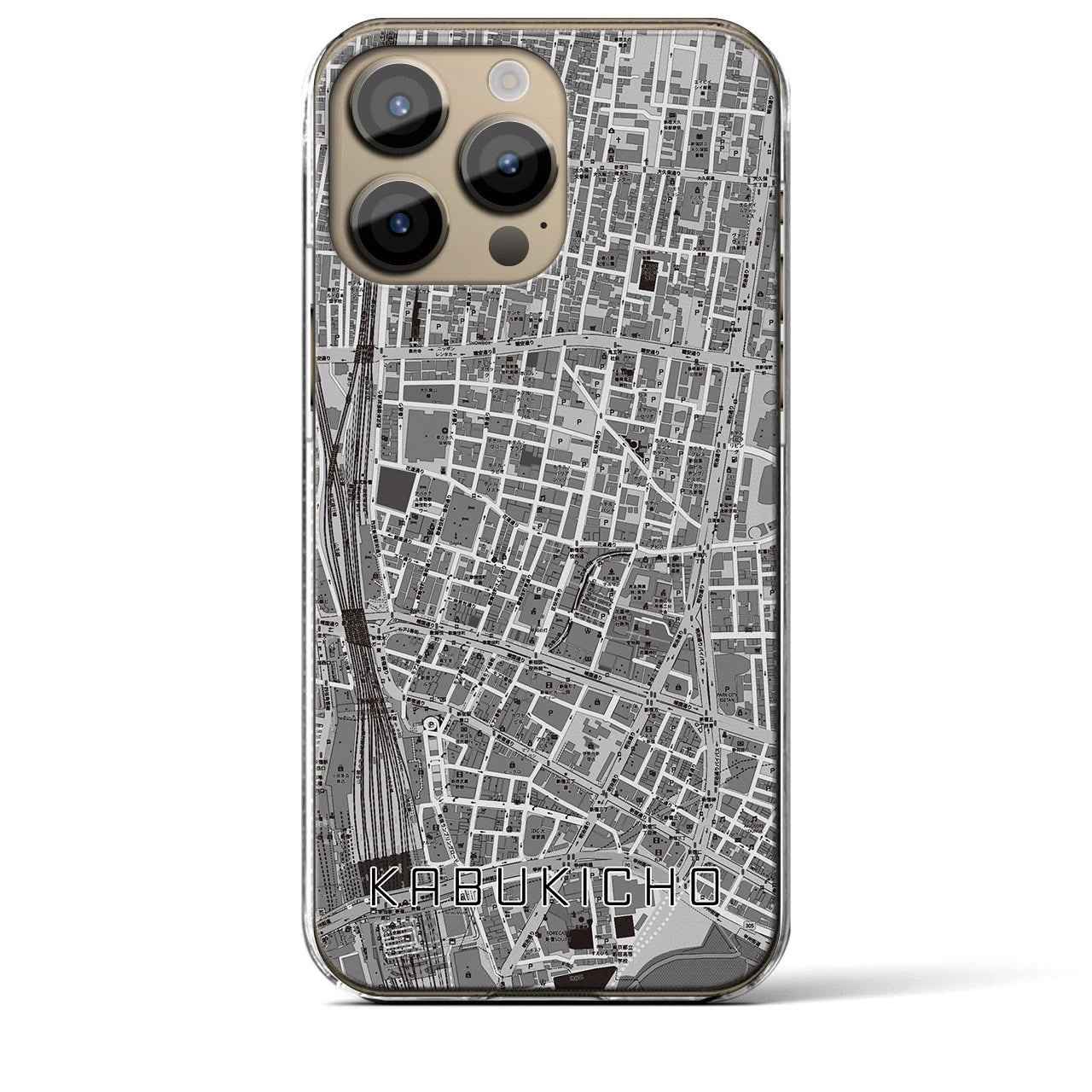 【歌舞伎町(東京都)】地図柄iPhoneケース(クリアタイプ)
