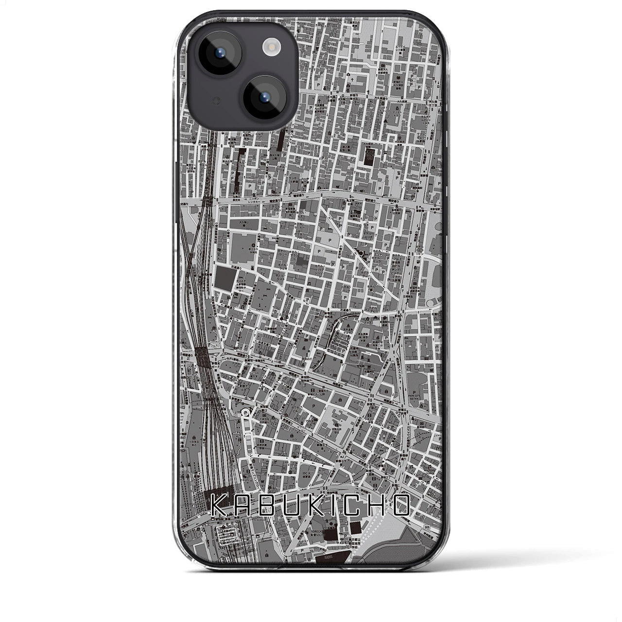 【歌舞伎町(東京都)】地図柄iPhoneケース(クリアタイプ)