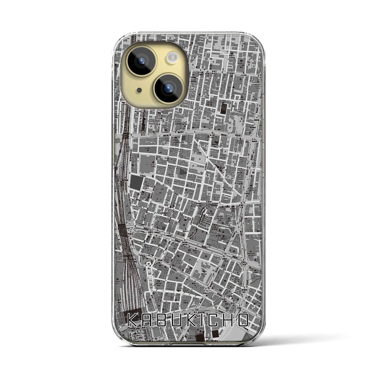 【歌舞伎町(東京都)】地図柄iPhoneケース(クリアタイプ)