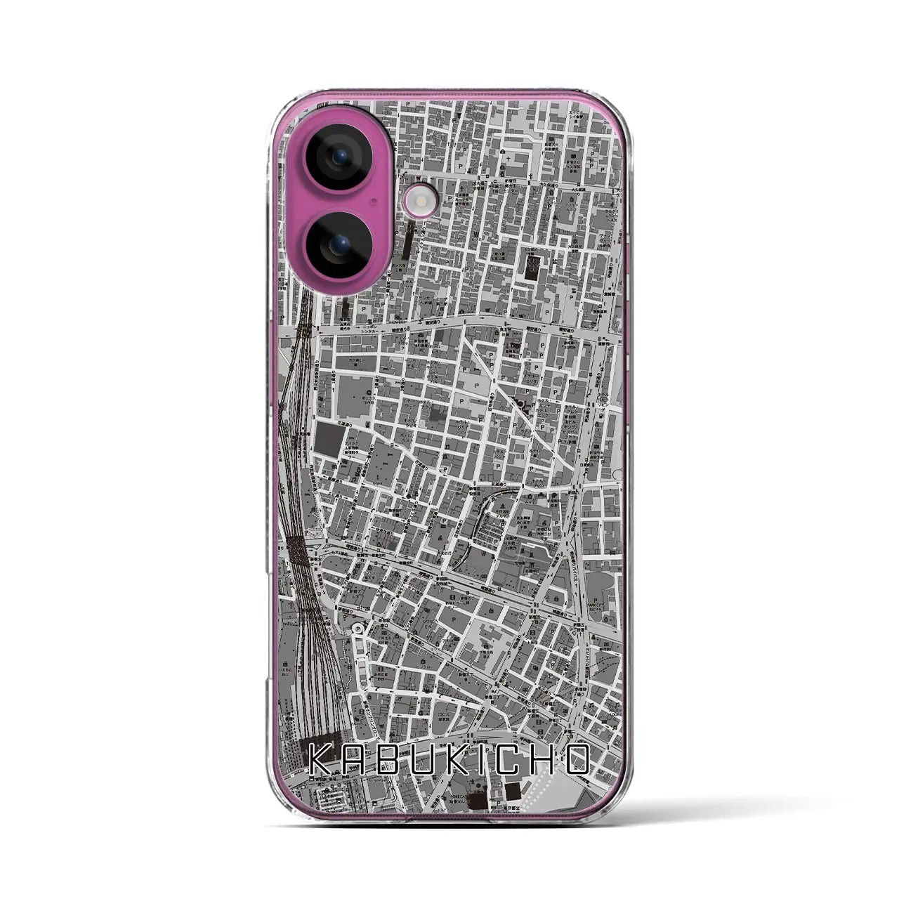 【歌舞伎町(東京都)】地図柄iPhoneケース(クリアタイプ)