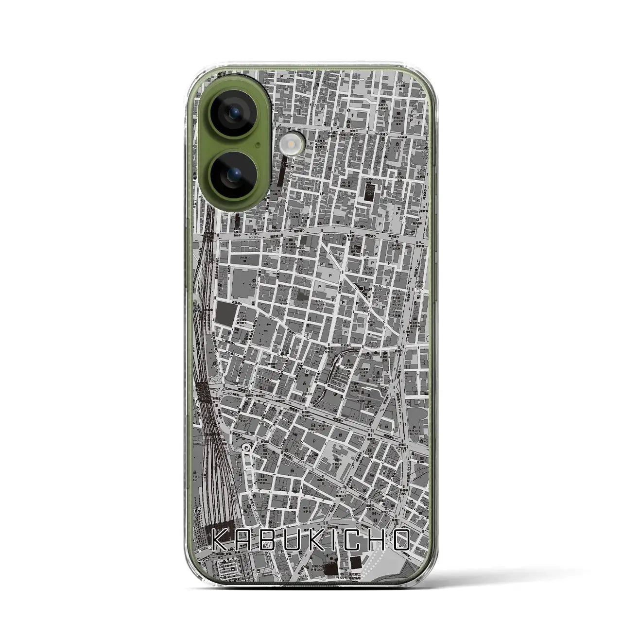 【歌舞伎町(東京都)】地図柄iPhoneケース(クリアタイプ)