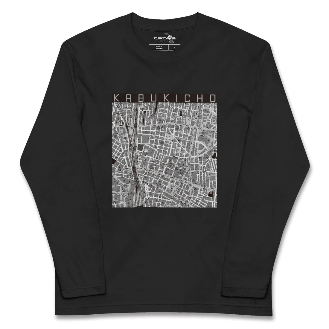 【歌舞伎町(東京都)】地図柄ロングスリーブTシャツ