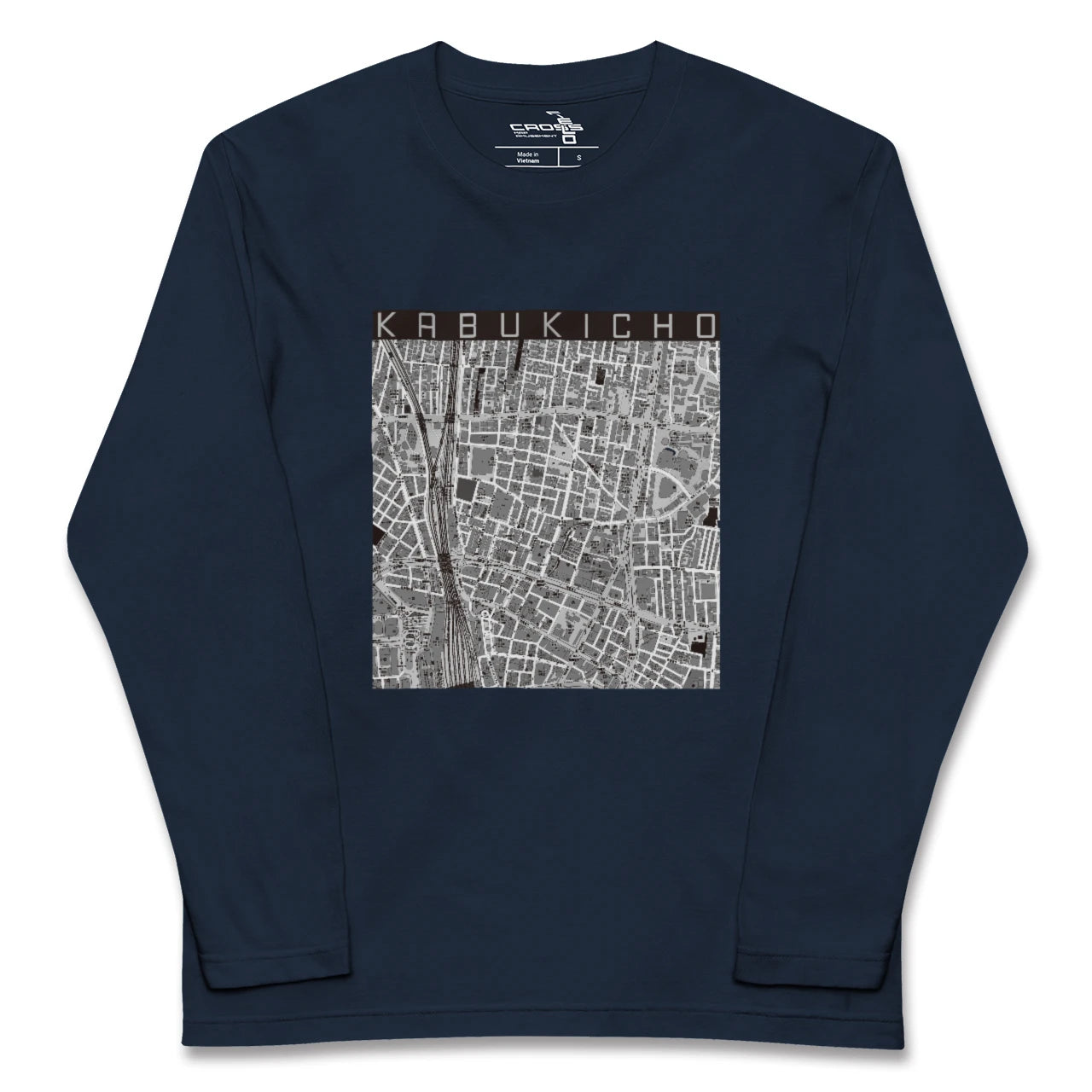 【歌舞伎町(東京都)】地図柄ロングスリーブTシャツ