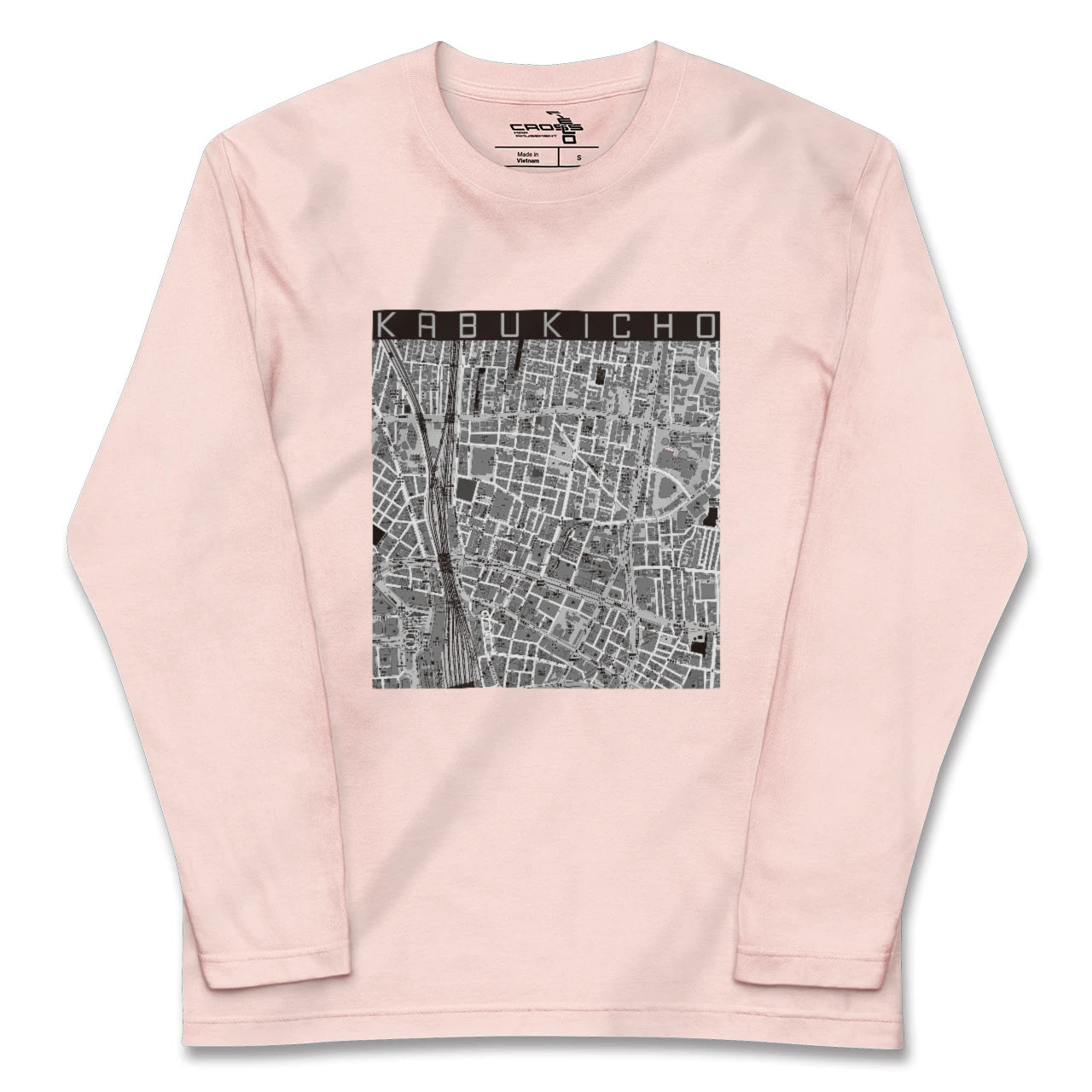 【歌舞伎町(東京都)】地図柄ロングスリーブTシャツ