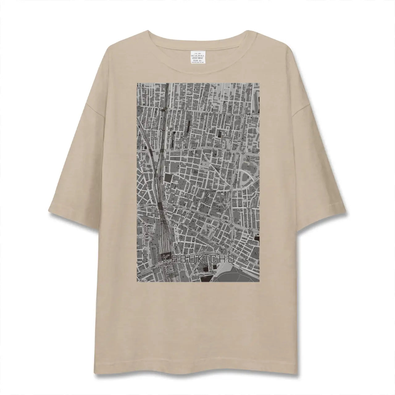 【歌舞伎町(東京都)】地図柄ビッグシルエットTシャツ
