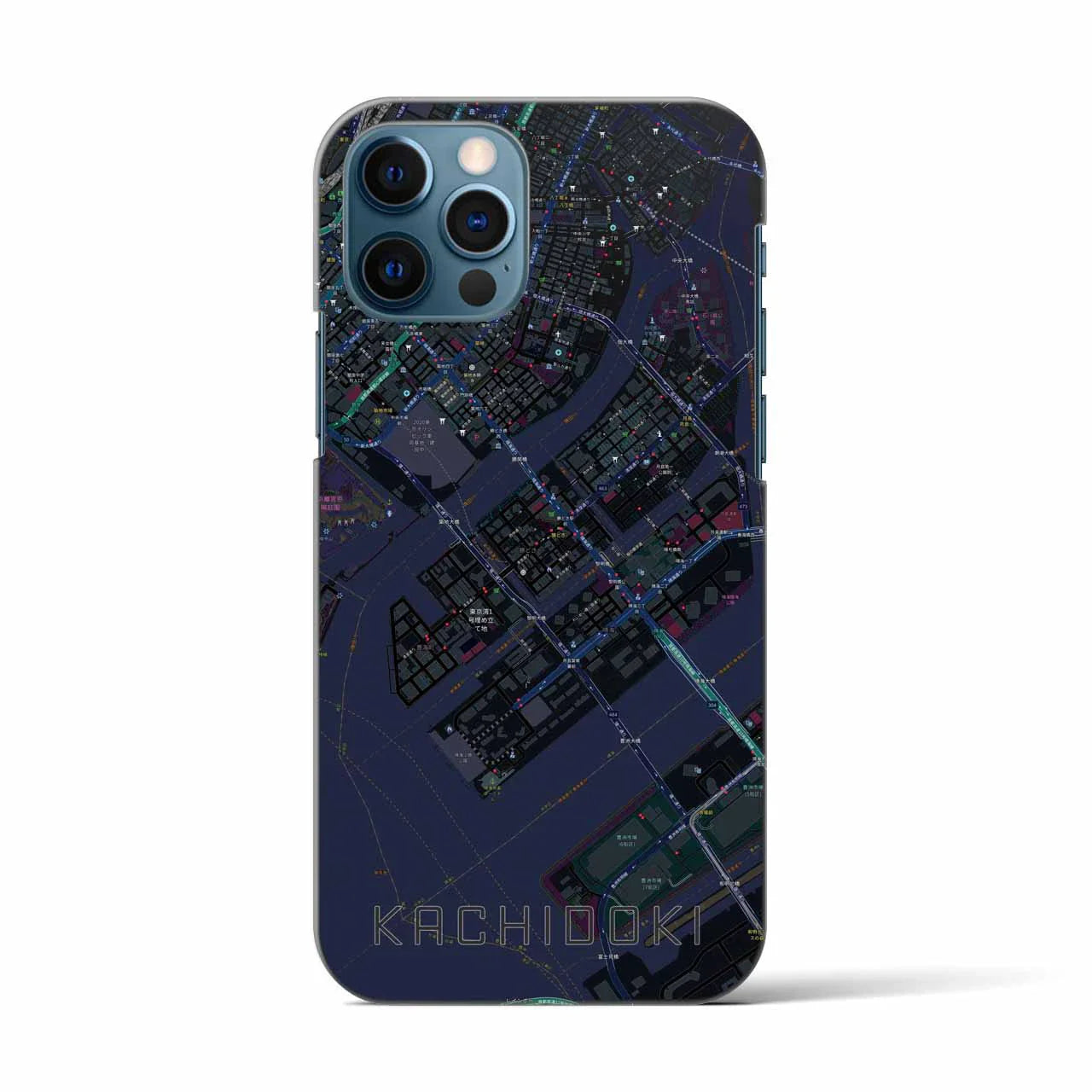 【勝どき(東京都)】地図柄iPhoneケース(バックカバータイプ)