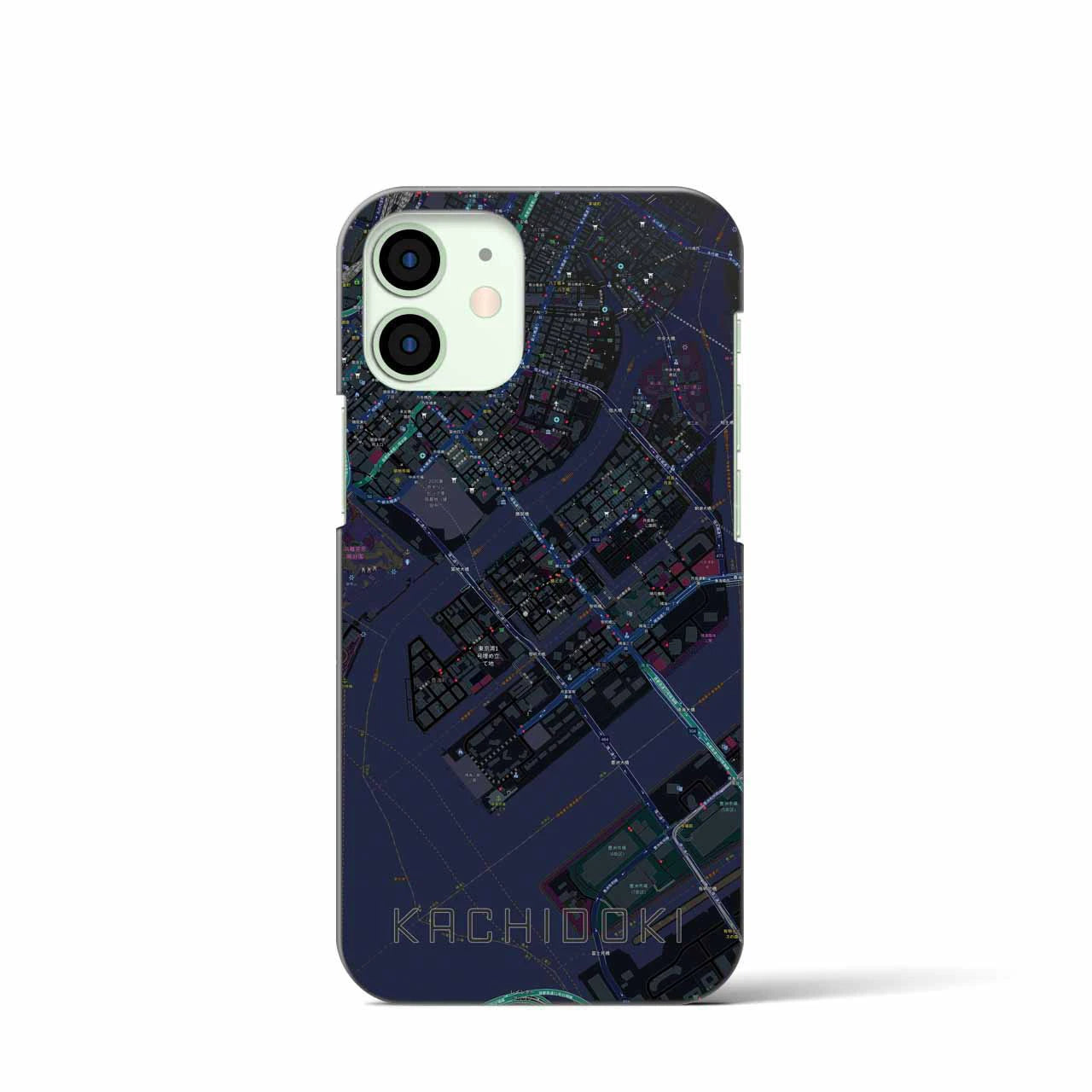 【勝どき(東京都)】地図柄iPhoneケース(バックカバータイプ)
