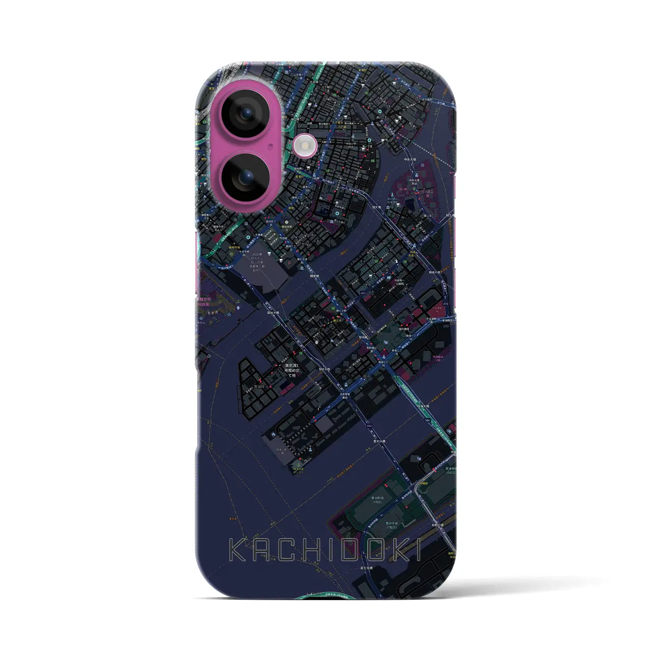 【勝どき(東京都)】地図柄iPhoneケース(バックカバータイプ)