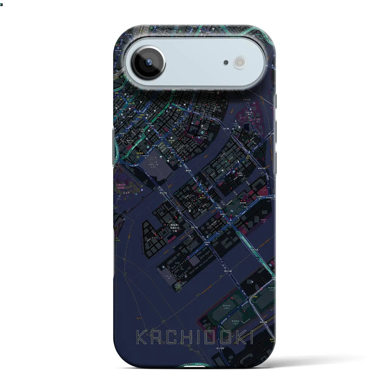 【勝どき(東京都)】地図柄iPhoneケース(バックカバータイプ)