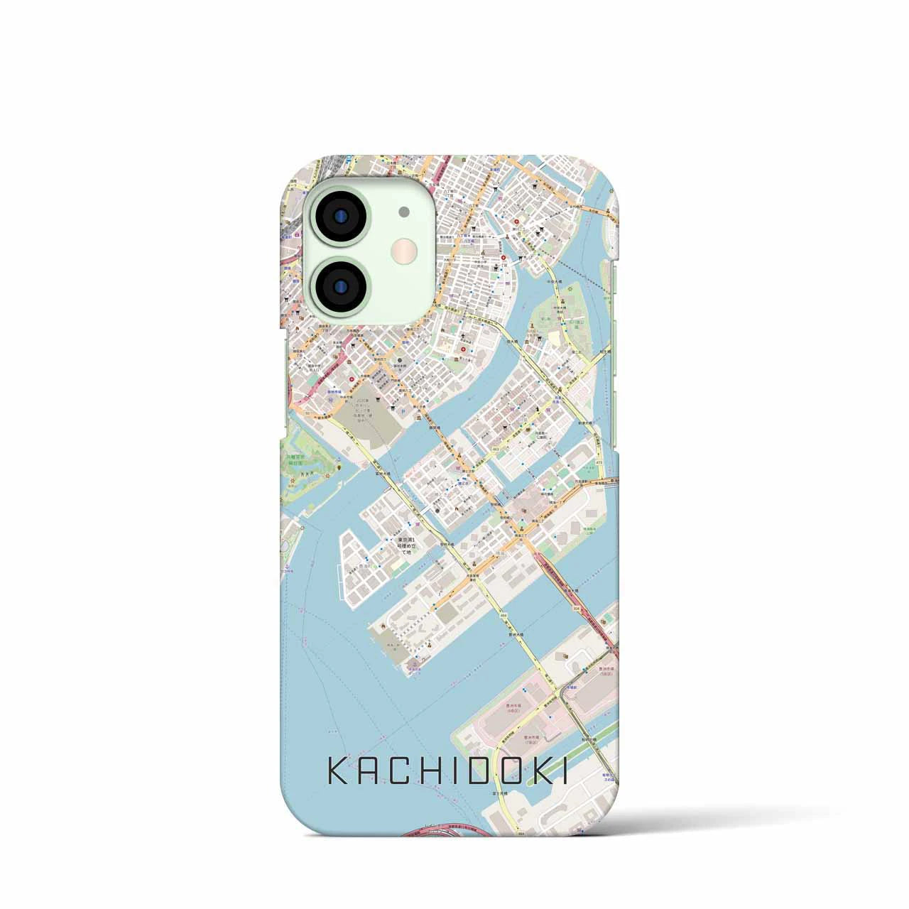 【勝どき(東京都)】地図柄iPhoneケース(バックカバータイプ)