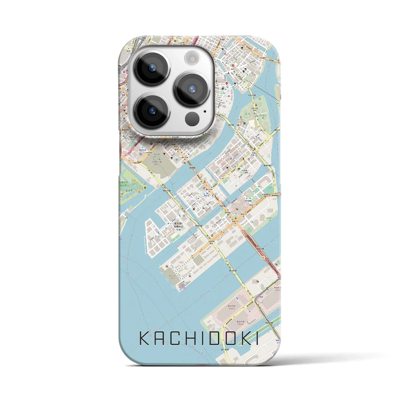 【勝どき(東京都)】地図柄iPhoneケース(バックカバータイプ)